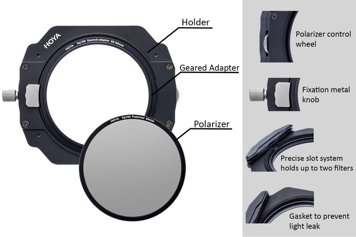 【中古】「非常に良い（無料延長保証）」Hoya 86 mm ( Not 86 C ) Circular Polarizerフィルタ Hoya Filters SQ100 86mm Polarizer
